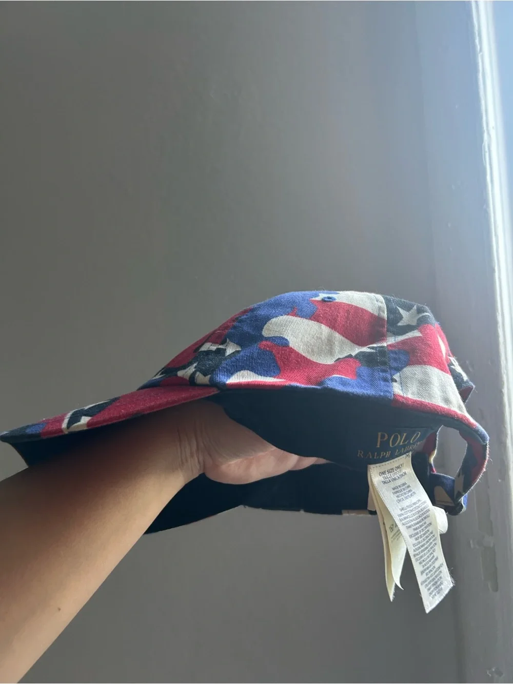 Polo by Ralph Lauren Red, Blue & White Camo Baseball Cap